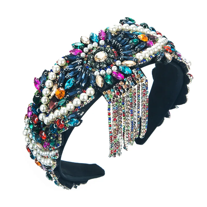 New Colorful Hairbands Crystals-inlaid Sponge Rhinestone Hair Bands Pearl Headband Jewelry
New Colorful Hairbands Crystals-inlaid Sponge Rhinestone Hair Bands Pearl Headband Jewelry