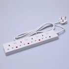 Independent switch 4 outlets power Extension Socket uk standard electric plug outlets with neon