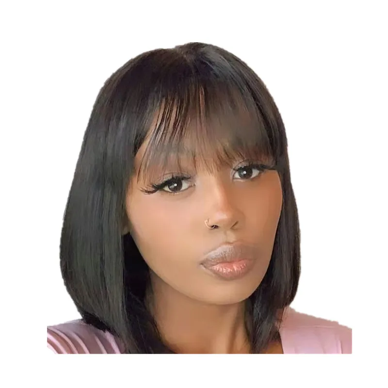Glueless Brazilian Short Bob Wig With Bangs human hair, Bang Curly Wig, Cheap Curly Human Hair Bang Wig, Pure color
Glueless Brazilian Short Bob Wig With Bangs human hair, Bang Curly Wig, Cheap Curly Human Hair Bang Wig, Pure color