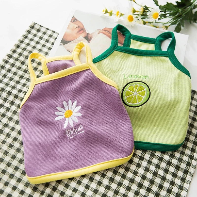 Fruit Printing Summer Pet Clothes For Small Dogs Cats Chihuahua Yorkshire Cotton Vest Sleeveless T-shirt Elasticity Dog Costumes
Fruit Printing Summer Pet Clothes For Small Dogs Cats Chihuahua Yorkshire Cotton Vest Sleeveless T-shirt Elasticity Dog Costumes