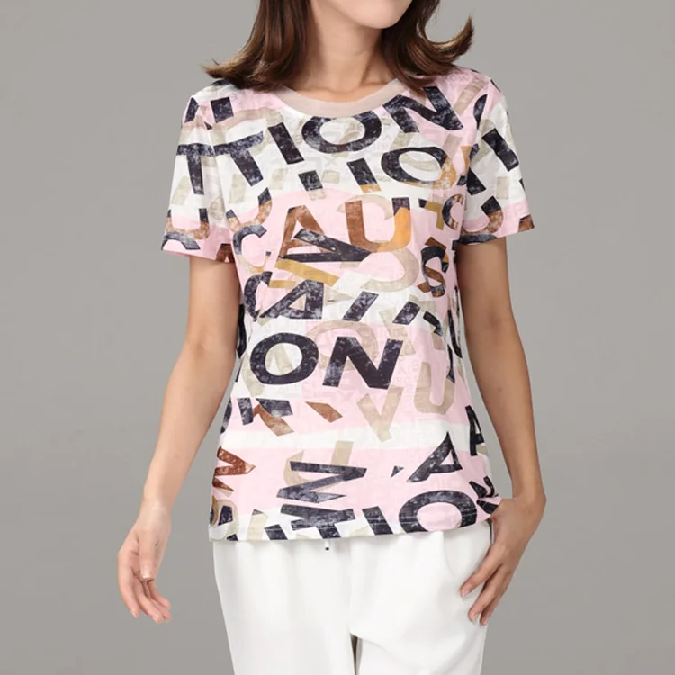 Hot selling high quality letter print casual sport O-neck regular lady crop top women t-shirt
Hot selling high quality letter print casual sport O-neck regular lady crop top women t-shirt