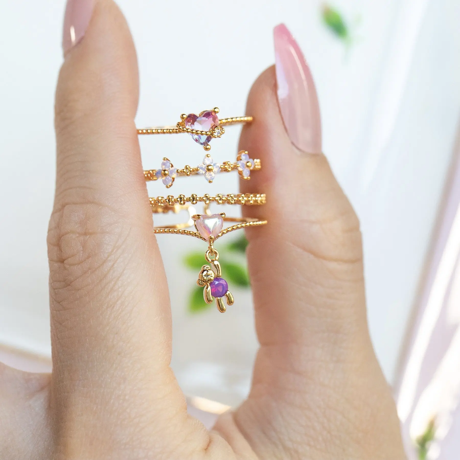 NUORO Double layer Butterfly Rings For Women Girls Zircon 18K Gold Plating Female Jewelry Gift Bear Finger Ring
NUORO Double layer Butterfly Rings For Women Girls Zircon 18K Gold Plating Female Jewelry Gift Bear Finger Ring