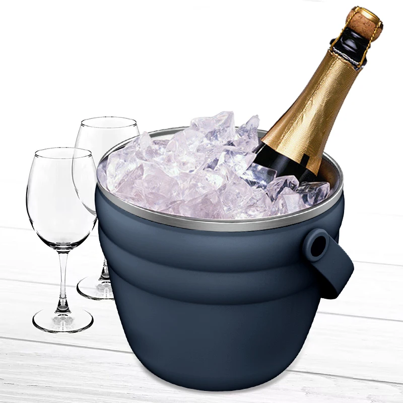 New Design 3L Double Wall Insulated Stainless Steel Ice Bucket Wine Bucket for Cocktail Bar and Parties
New Design 3L Double Wall Insulated Stainless Steel Ice Bucket Wine Bucket for Cocktail Bar and Parties