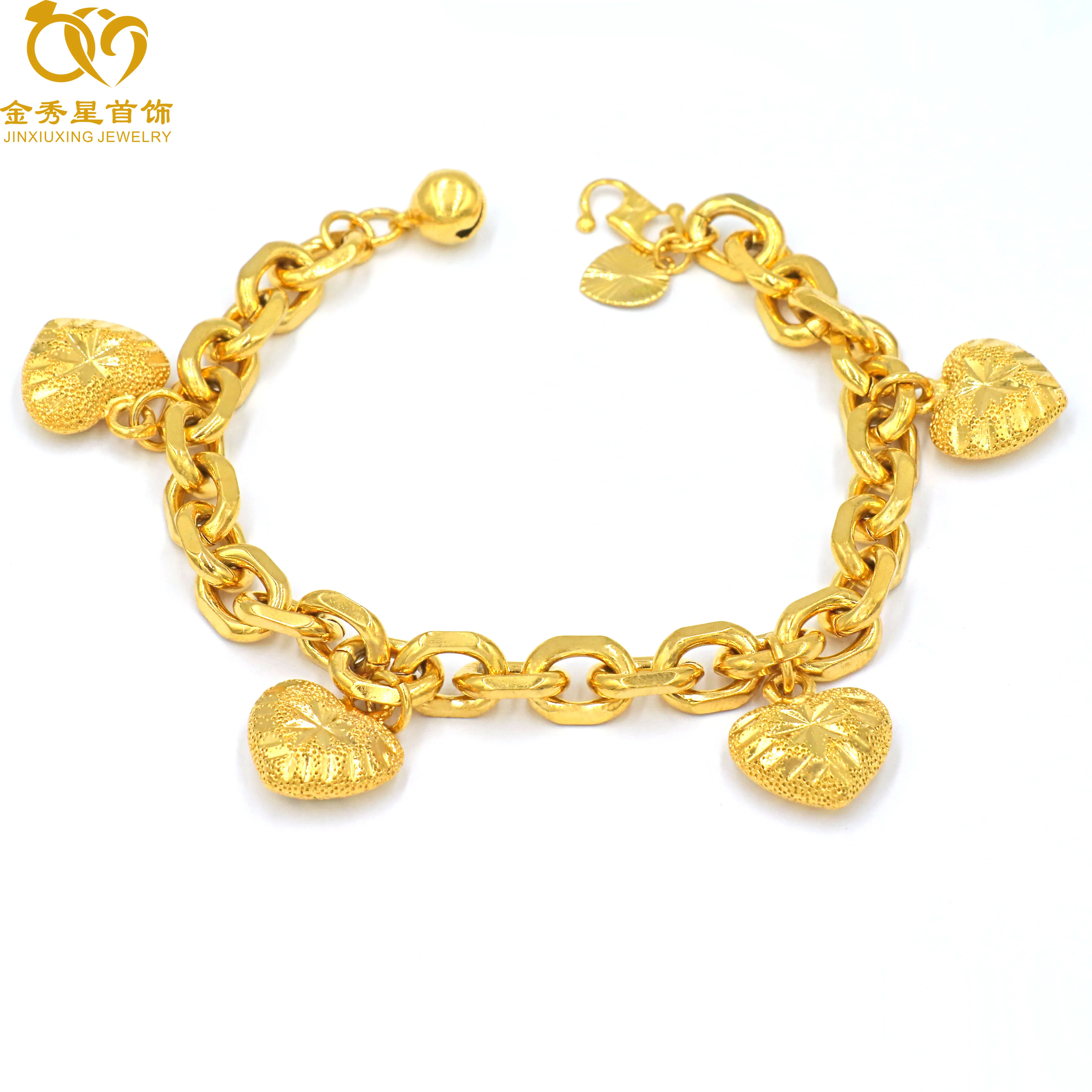 Hot Sale 24k gold-plated hanging Big Heart fashion Ladies Gold Charm Bracelet, Picture
Hot Sale 24k gold-plated hanging Big Heart fashion Ladies Gold Charm Bracelet, Picture
