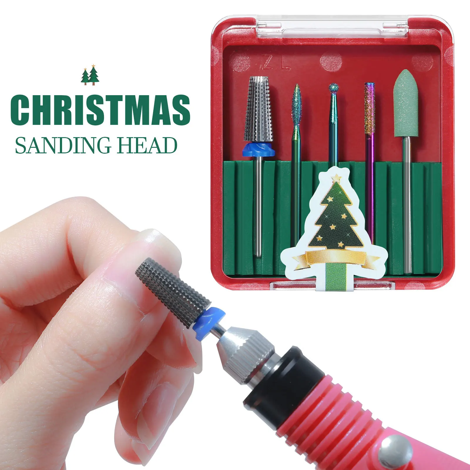 5pcs/set Green Red Cuticle Cleaner Bit Fine Grits Christmas Diamond Nail Drill Bits Set With Brushes for Machine Home Salon Use, Mix
5pcs/set Green Red Cuticle Cleaner Bit Fine Grits Christmas Diamond Nail Drill Bits Set With Brushes for Machine Home Salon Use, Mix
