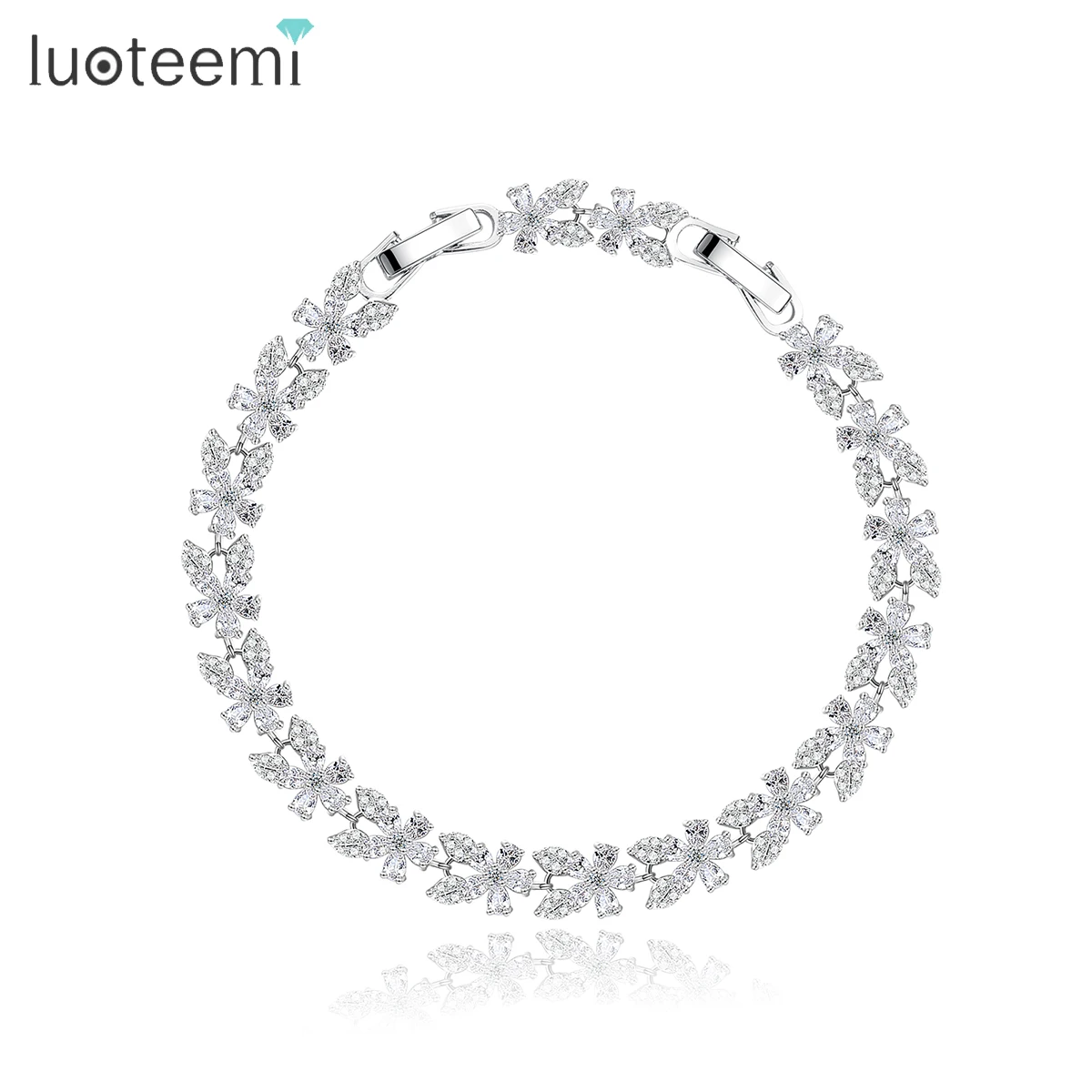 LUOTEEMI Trendy 2021 Luxury Stone Jewlery Lady Designer Chain Zirconia Cubic Bracelet for Woman
LUOTEEMI Trendy 2021 Luxury Stone Jewlery Lady Designer Chain Zirconia Cubic Bracelet for Woman