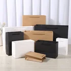 Paper Bag Paper Bag Wholesale White Paper Black Paper Gift Bag With Ribbon