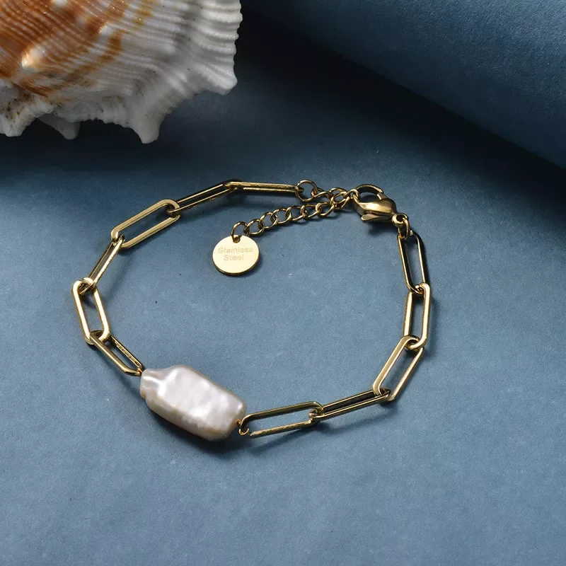Gold Heart Pearl Chain Bracelet 18k Gold Plated Stainless Steel Bracelet For Women Jewelry
Gold Heart Pearl Chain Bracelet 18k Gold Plated Stainless Steel Bracelet For Women Jewelry