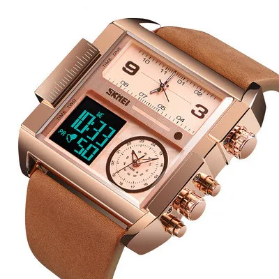 Factory direct sales square big dial gold leather luxury fashion mens waterproof digital watches, As pic
Factory direct sales square big dial gold leather luxury fashion mens waterproof digital watches, As pic