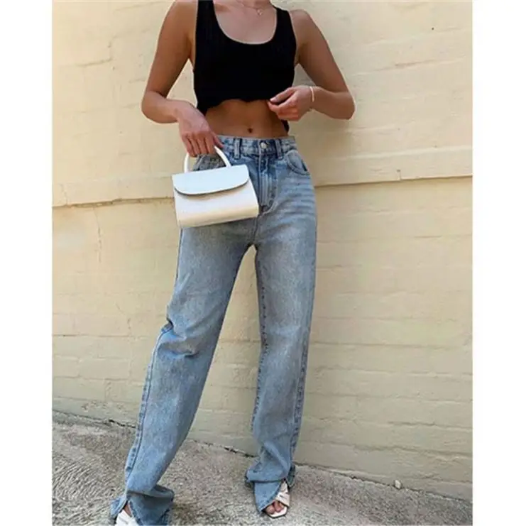 High Quality High-Waisted Jeans Split Straight Leg Jeans Women Pants 2021 Fall Loose Floor Wide Leg Pants Denim Jeans
High Quality High-Waisted Jeans Split Straight Leg Jeans Women Pants 2021 Fall Loose Floor Wide Leg Pants Denim Jeans
