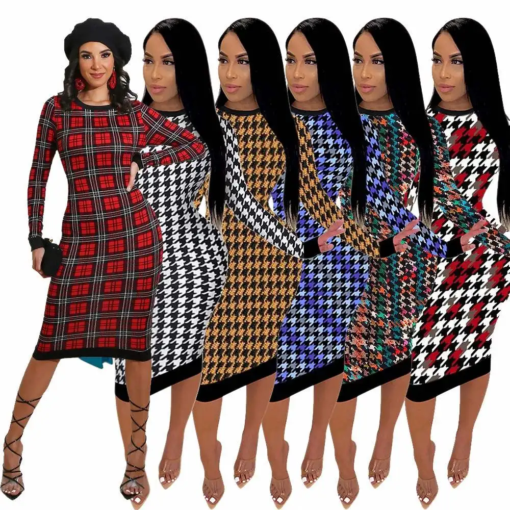 Wholesale ladies fashion long sleeve round neck irregular printing featured dress plus size women clothing
Wholesale ladies fashion long sleeve round neck irregular printing featured dress plus size women clothing