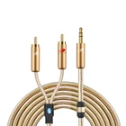 2019 New Upgrade Gold Plated TC 3.5mm to Dual Optical RCA Lotus Adapter Audio Video Cable