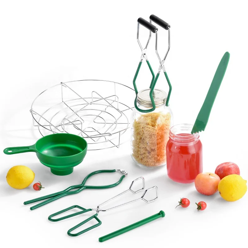 2021 Anti-Scald Home Canning Supplies 7 pcs Stainless Steel Canning Kit Jarring Kit For Make Canned Fruit Kitchen Tool Set, Red/green
2021 Anti-Scald Home Canning Supplies 7 pcs Stainless Steel Canning Kit Jarring Kit For Make Canned Fruit Kitchen Tool Set, Red/green
