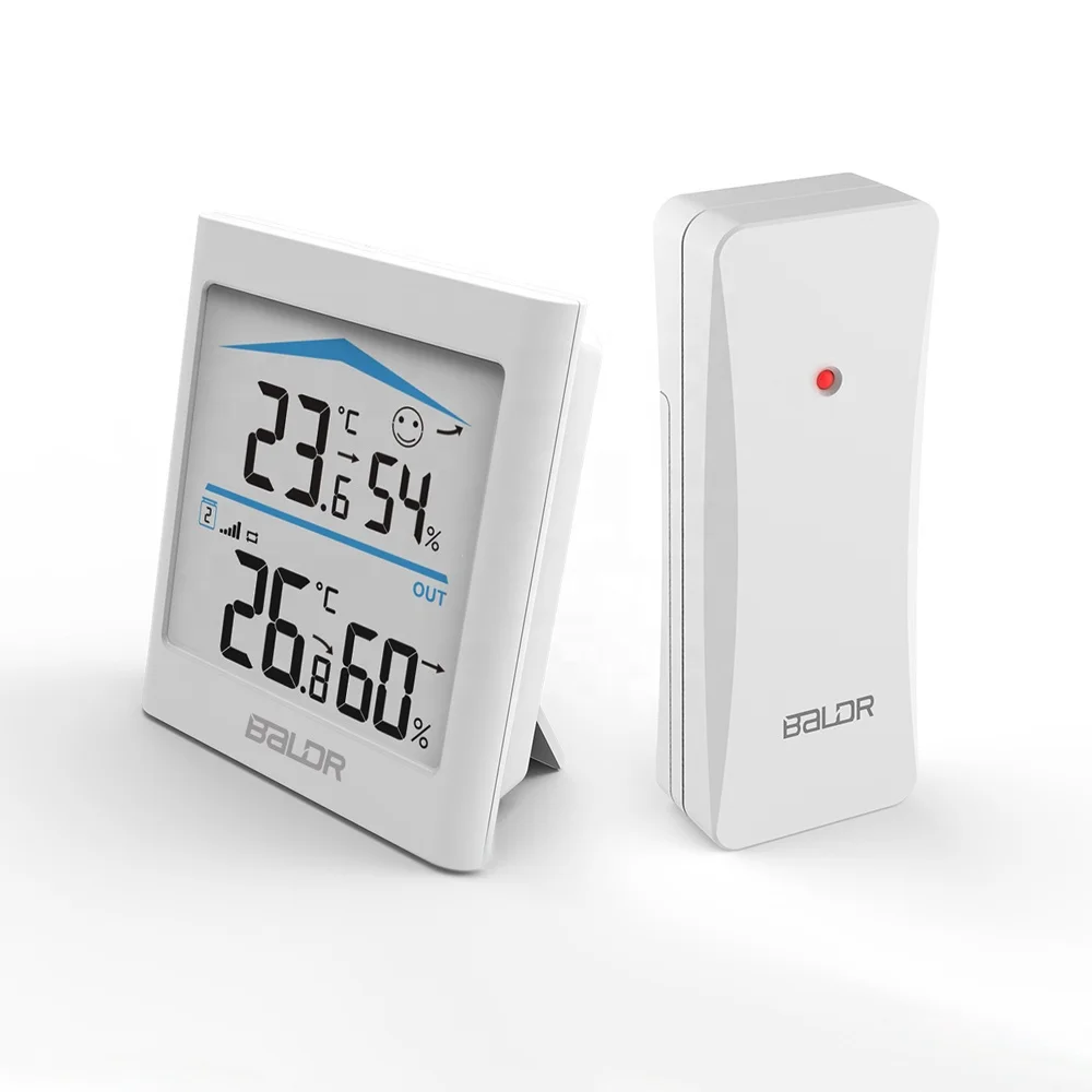 BALDR B0135 Digital Wireless LCD Indoor Outdoor Hygrometer Thermometer with outdoor remote sensor Household Thermometers, White black
BALDR B0135 Digital Wireless LCD Indoor Outdoor Hygrometer Thermometer with outdoor remote sensor Household Thermometers, White black