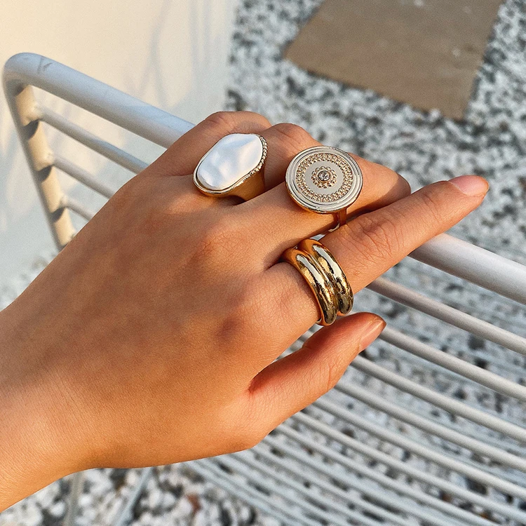 3 piece set retro Ethnic Style personality irregular metal round geometric ring female punk
3 piece set retro Ethnic Style personality irregular metal round geometric ring female punk
