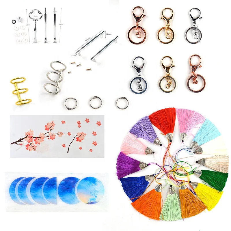 DIY Resin Accessories Kit Key Chain Tassel Material Sticker Metal Handle Bracket Resin Molds Jewelry Craft
DIY Resin Accessories Kit Key Chain Tassel Material Sticker Metal Handle Bracket Resin Molds Jewelry Craft