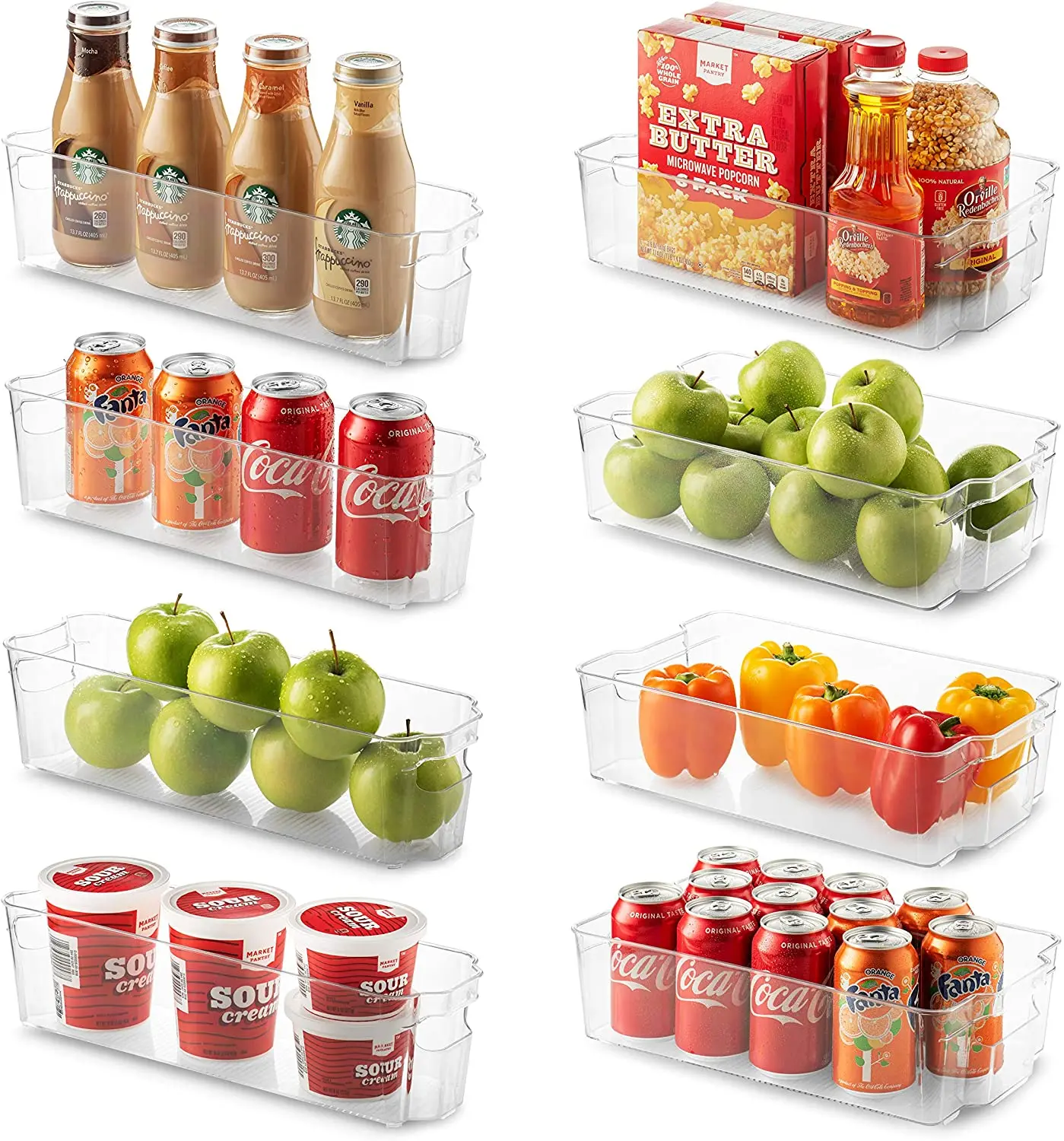 Set of 8 BPA Free Clear Plastic Pantry Storage Racks fridge storage bin refrigerator organizer storage bin for fridge, Customized color
Set of 8 BPA Free Clear Plastic Pantry Storage Racks fridge storage bin refrigerator organizer storage bin for fridge, Customized color