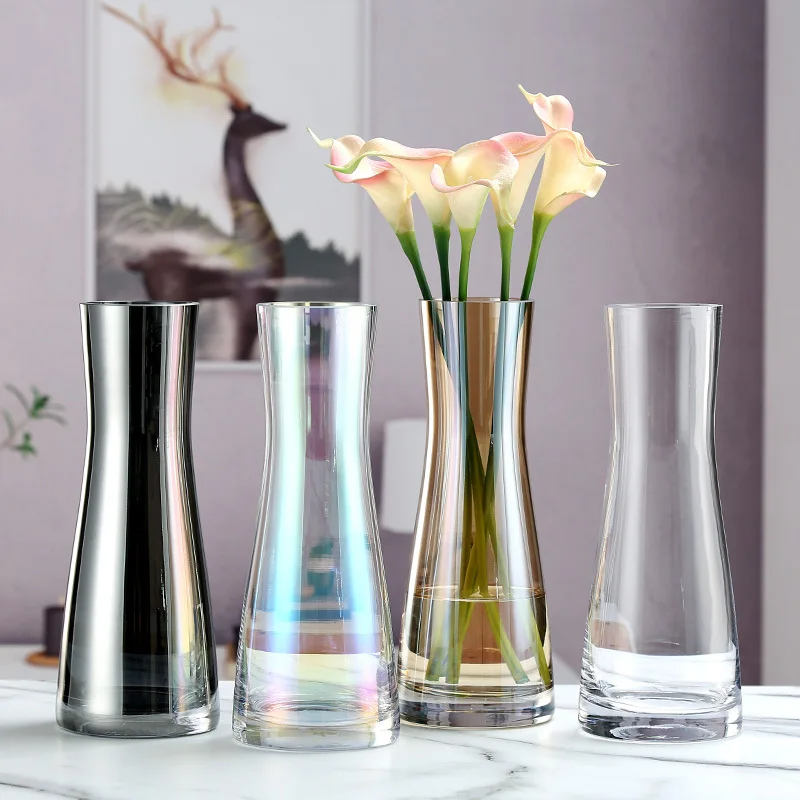 New trend home decor hot products transparent stained decorative glass flower vase, Picture
New trend home decor hot products transparent stained decorative glass flower vase, Picture