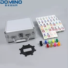 Domino Puzzle Game Plastic Early Educational Domino Toys Building Puzzle Double Children Math Playing Set Domino Blocks