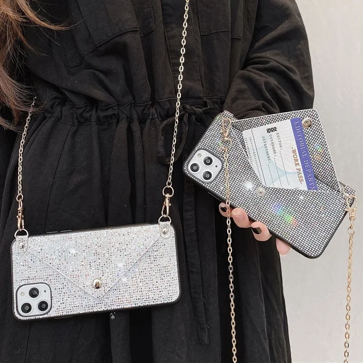 Free Shipping Glitter Shining Wallet Card Phone Case for iPhone 13 12Pro Max XR XS Max X 6 S 7 8 Plus Crossbody mobile phone bag
Free Shipping Glitter Shining Wallet Card Phone Case for iPhone 13 12Pro Max XR XS Max X 6 S 7 8 Plus Crossbody mobile phone bag