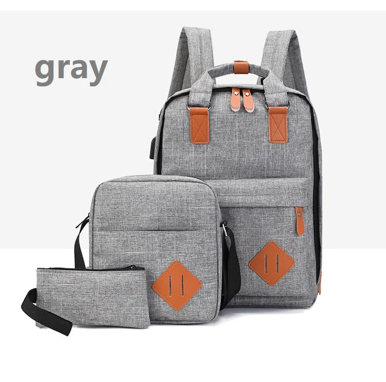 Children's school bag male and female student backpack combination three-piece canvas handbag
Children's school bag male and female student backpack combination three-piece canvas handbag