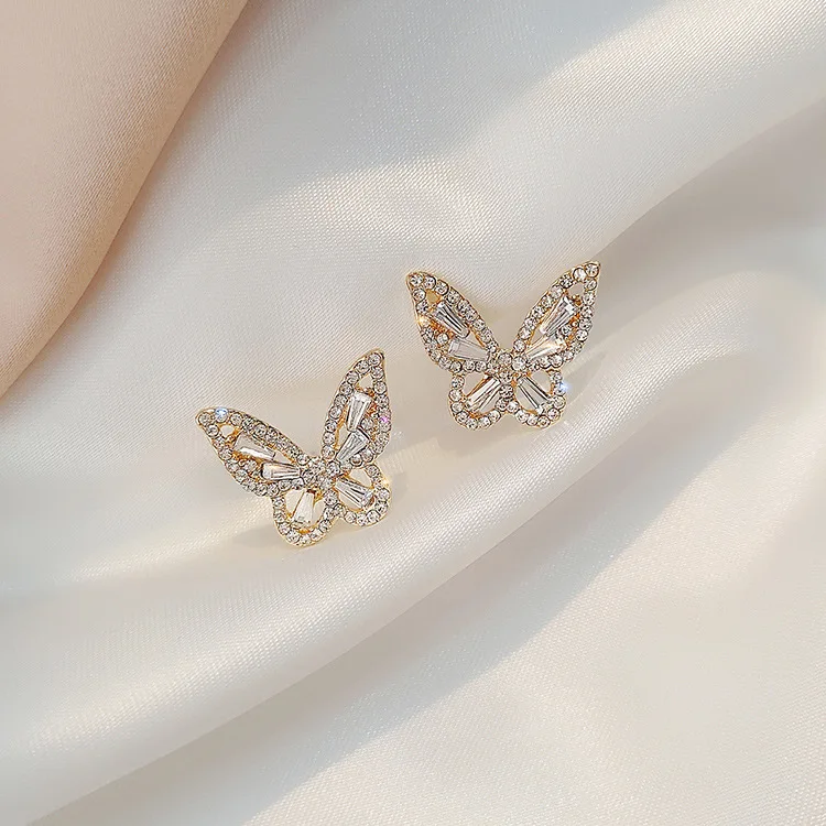 Wholesale 925 Silver Cubic Zirconia Women's Earrings Butterfly Earrings Stud Earrings, Gold and silver
Wholesale 925 Silver Cubic Zirconia Women's Earrings Butterfly Earrings Stud Earrings, Gold and silver
