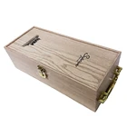 Printing Logo Matt White Color Single Bottle Wooden Wine Gift Box