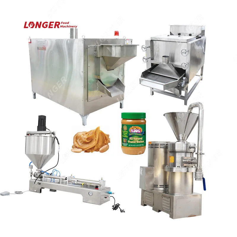 China Commercial Industrial Almond Nut Roaster Peeler Grinding Processing Peanut Butter Making Machine