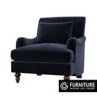GOFURNITURE Modern Elderly Solid Wooden Furniture Leisure Lounge Living Room Sofa Fabric Rocking Chair