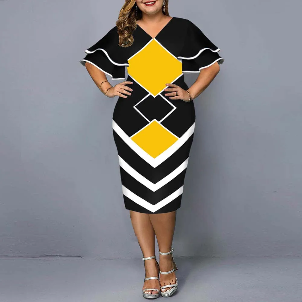 2022 Plus Size Hot Sales New Digital Print Short Sleeve Loose Plus Size Essential Elegant Club Dress
2022 Plus Size Hot Sales New Digital Print Short Sleeve Loose Plus Size Essential Elegant Club Dress