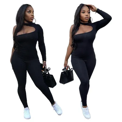Fall fashion one sleeve jumpsuit for women one piece jumpsuit rompers, Picture 
Fall fashion one sleeve jumpsuit for women one piece jumpsuit rompers, Picture