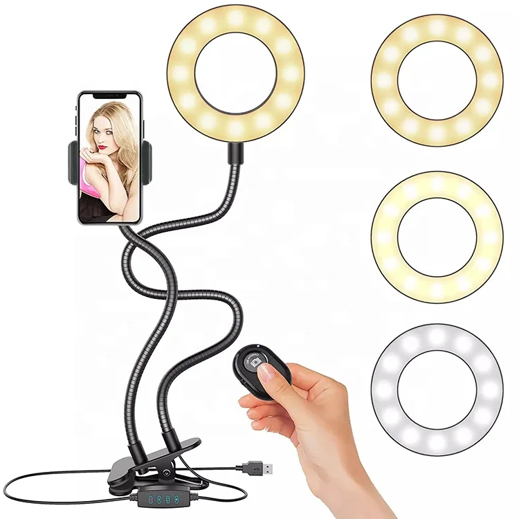 Upgrade With Wireless Remote Cell Phone Holder LED Photographic lighting Selfie Ring Light, Black
Upgrade With Wireless Remote Cell Phone Holder LED Photographic lighting Selfie Ring Light, Black
