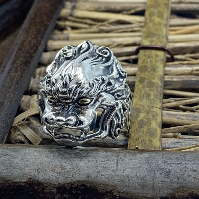 Wholesale S925 Silver Open Pixiu Silver Ring Men Trendy Domineering Index Finger Ring Retro Personality Ring
Wholesale S925 Silver Open Pixiu Silver Ring Men Trendy Domineering Index Finger Ring Retro Personality Ring