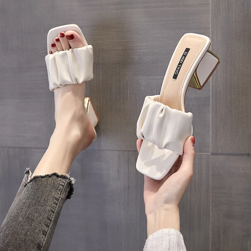 Fashion ladies trendy sandals casual shoes summer womens high heel slippers for women, As the pictures show
Fashion ladies trendy sandals casual shoes summer womens high heel slippers for women, As the pictures show