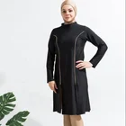 MOTIVE FORCE New Design Color Contrast Long Sleeve Swimsuits Muslim Aduilt Women Swimwear