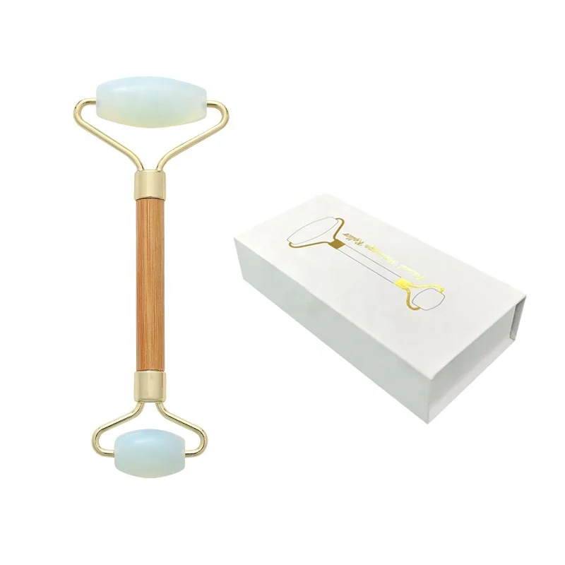 Opalite Massager Facial Sliming Tool with Bamboo Handle Opalite Crystal Face Massage Roller with Package Box, Customized/as picture
Opalite Massager Facial Sliming Tool with Bamboo Handle Opalite Crystal Face Massage Roller with Package Box, Customized/as picture