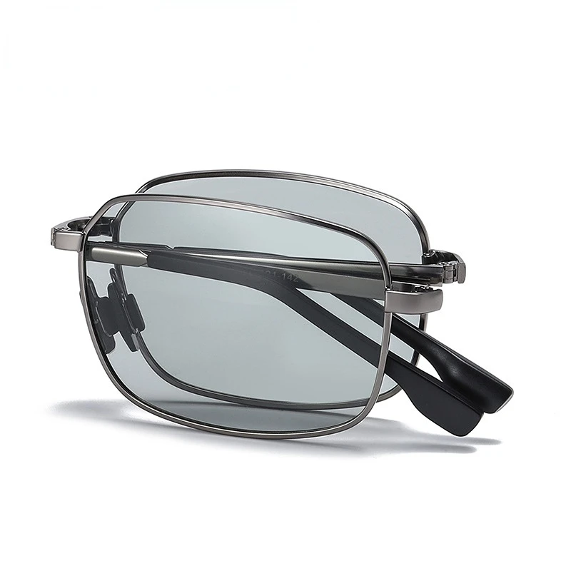 New Folding eyewear Men metal Square Lightweight polarized color change sunglasses Fashion glasses
New Folding eyewear Men metal Square Lightweight polarized color change sunglasses Fashion glasses