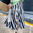 NAVST wholesale korean style long pleated womens skirt