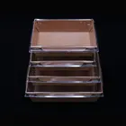 Eco friendly food salad packing kraft paper lunch box with transparent lid for restaurant