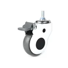 5 inch Steel Bracket ABS Outer Cover PVC Wheel Medical Caster For Hospital Bed