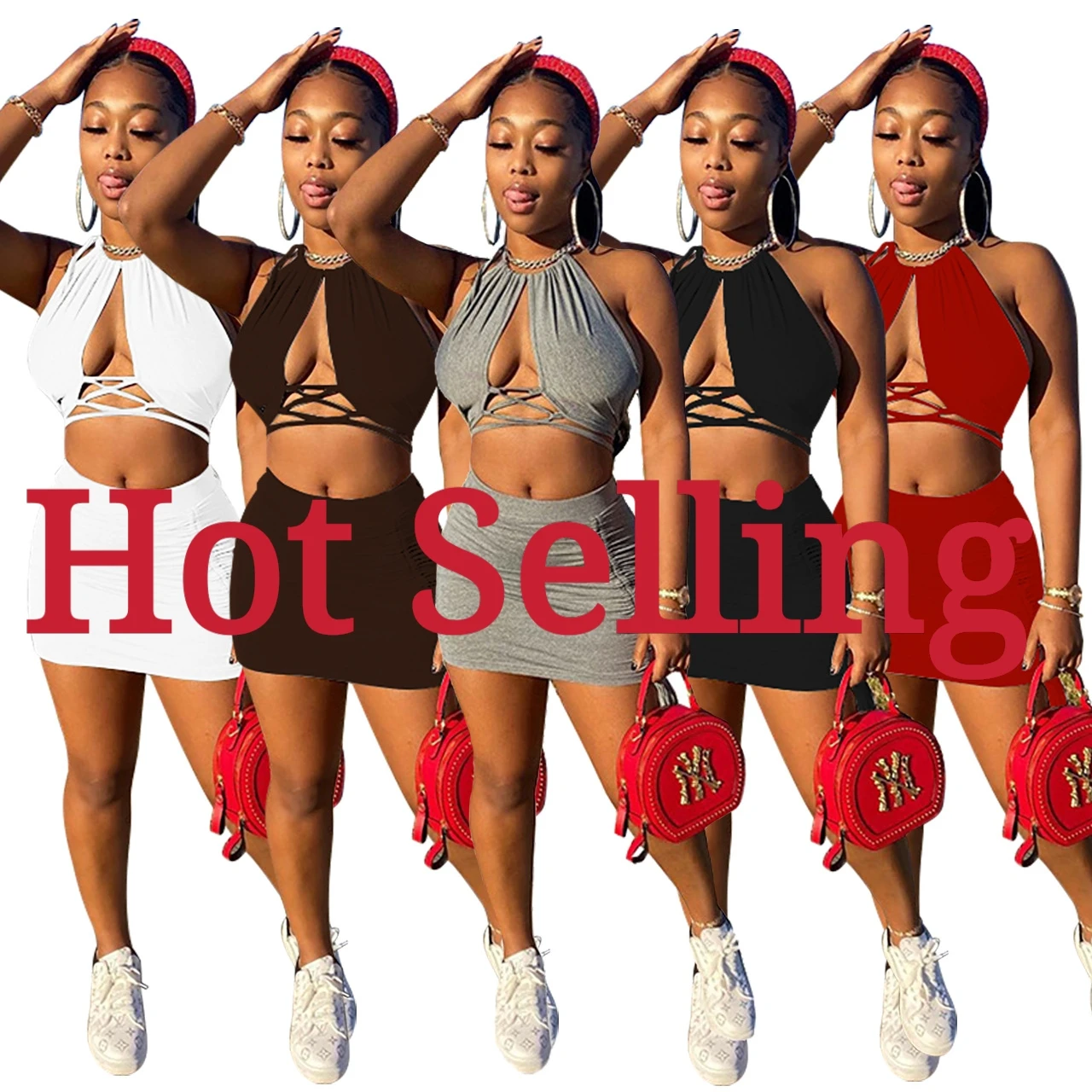2021 Hanging Neck Short Two Piece Tank Top Women Crop Sets Skirt Casual 2 Booty Shorts Two Piece Biker Set
2021 Hanging Neck Short Two Piece Tank Top Women Crop Sets Skirt Casual 2 Booty Shorts Two Piece Biker Set