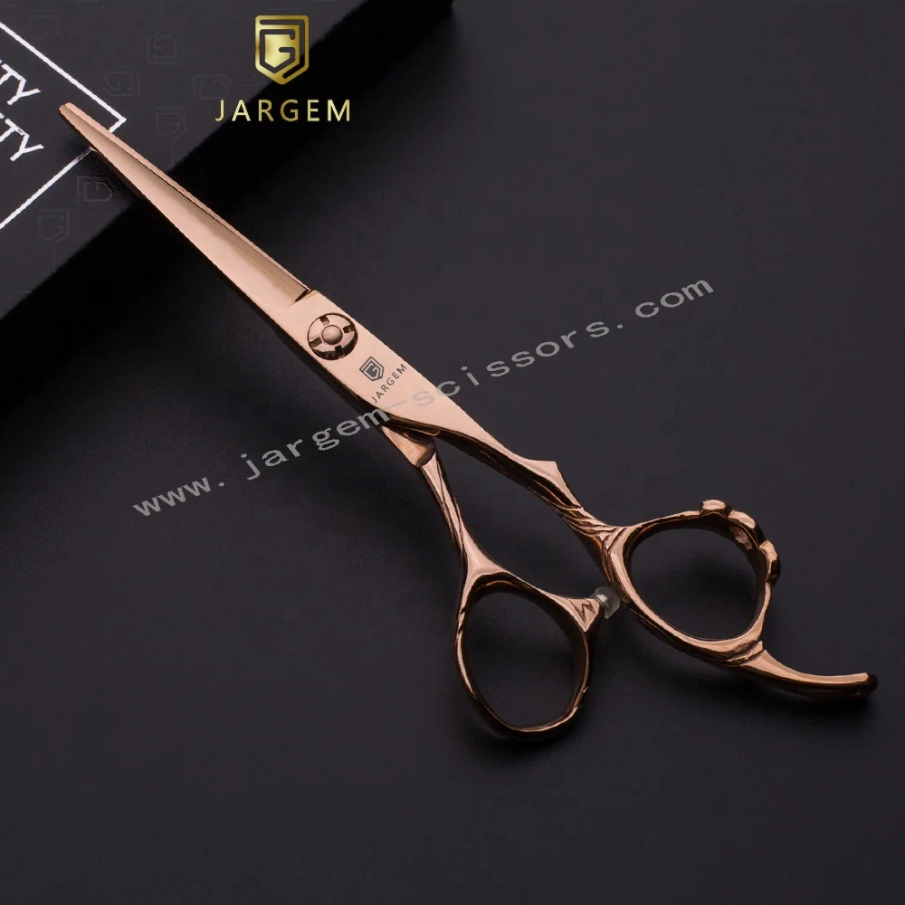 Rose gold coated hair cutting scissors in 6.0 inch professional barber shears
Rose gold coated hair cutting scissors in 6.0 inch professional barber shears