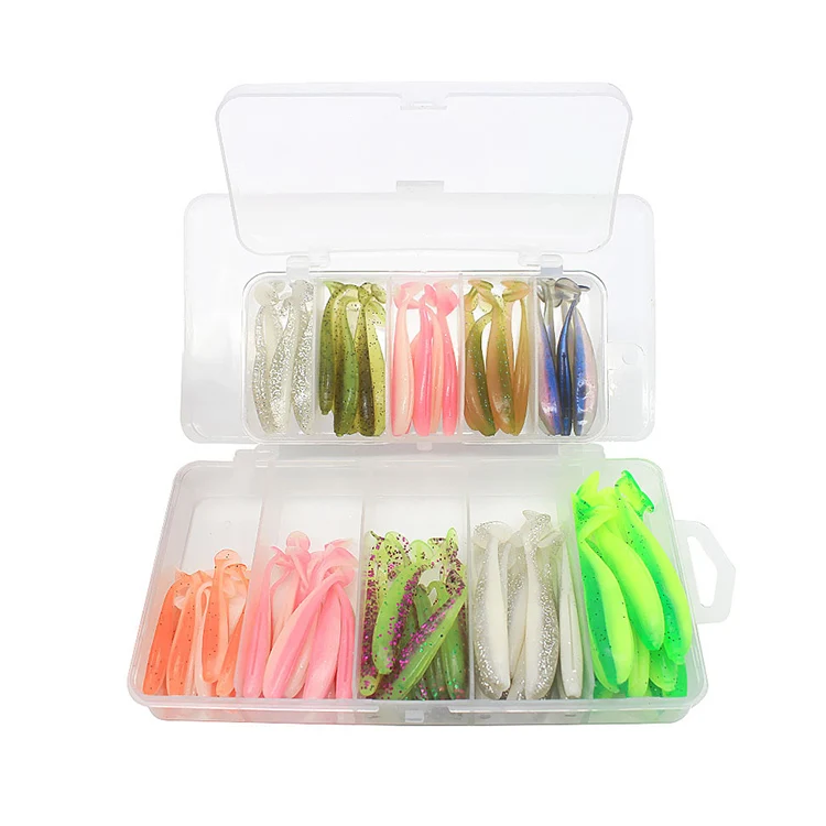 50PCS new PVC artificial fishing soft lure bait wholesale swim fishing lures, Customized, 12 colors on stock
50PCS new PVC artificial fishing soft lure bait wholesale swim fishing lures, Customized, 12 colors on stock