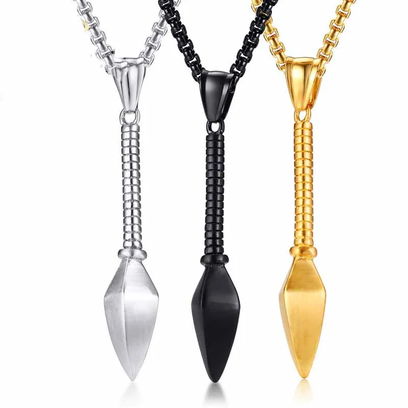 Fashion Personality necklace stainless steel Spear spearhead pendant necklace for men, Picture
Fashion Personality necklace stainless steel Spear spearhead pendant necklace for men, Picture