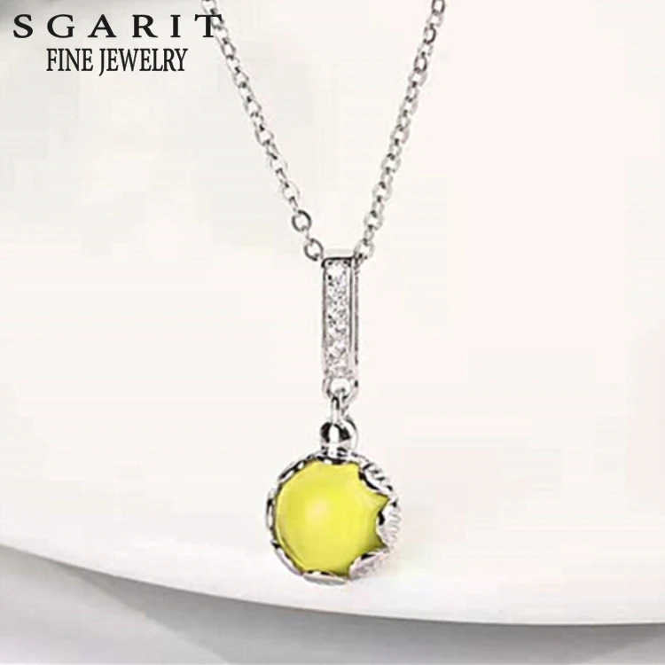 SGARIT Women Gemstone Jewelry 925 Silver Gold Plated Necklace 9mm Natural Prehnite Pendant Necklace, Rose gold plated/white gold plated
SGARIT Women Gemstone Jewelry 925 Silver Gold Plated Necklace 9mm Natural Prehnite Pendant Necklace, Rose gold plated/white gold plated