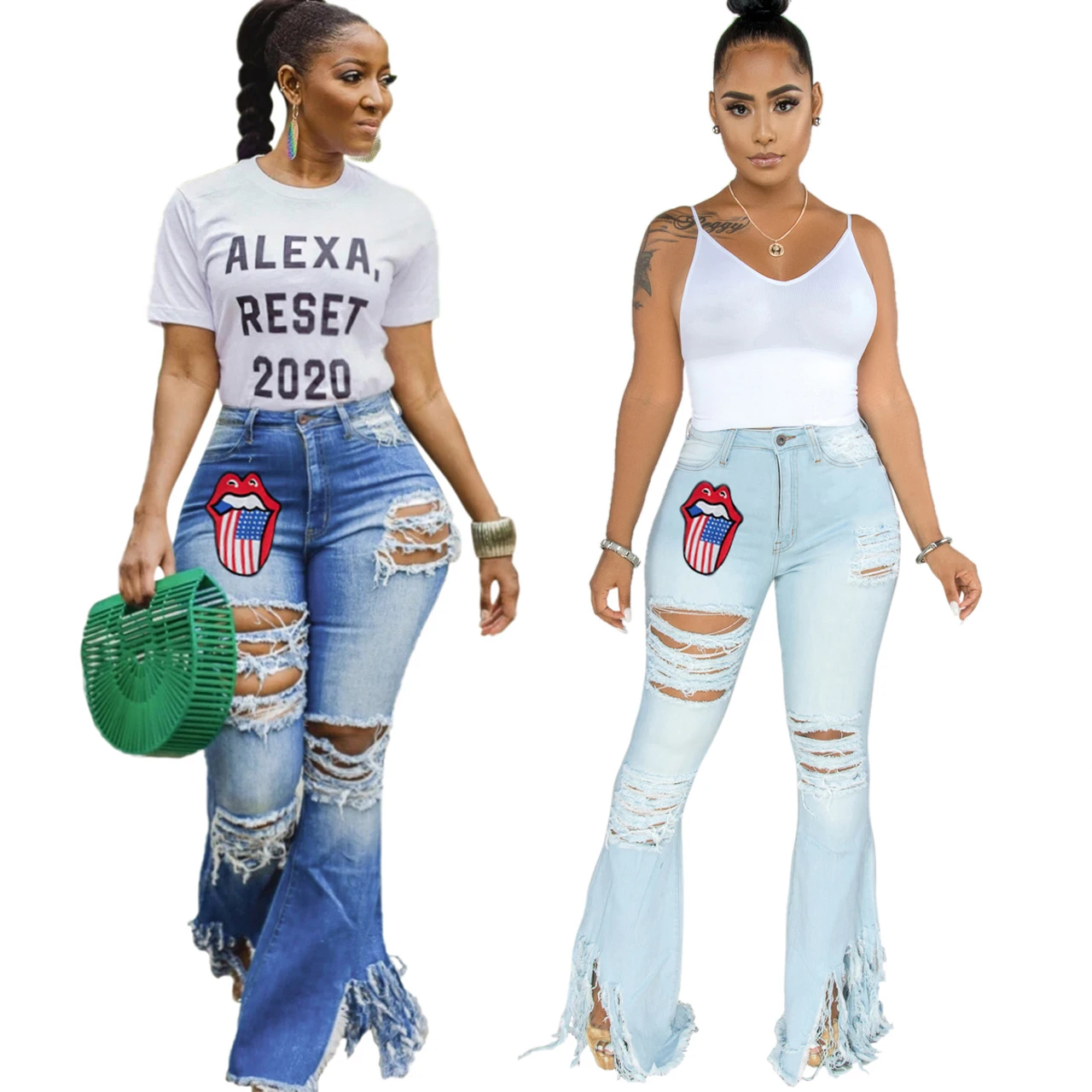 HSF2280-1 ladies jeans pants new fashion tight bellbottom tassel embroidery blue denim women jeans
HSF2280-1 ladies jeans pants new fashion tight bellbottom tassel embroidery blue denim women jeans