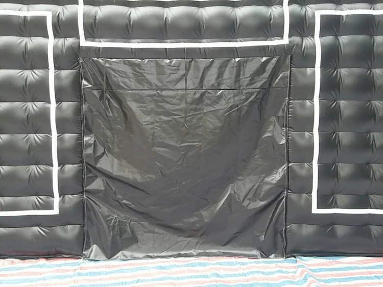 Commercial Black Portable Inflatable Tube Kiosk Blow up Booth Inflatable Cube Party Tent