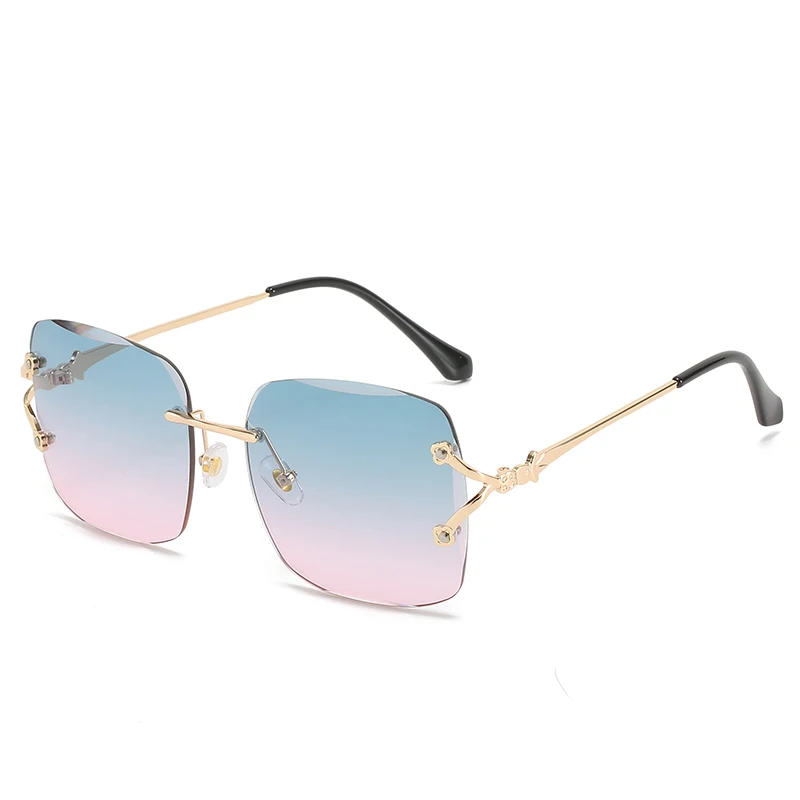 2021 New Fashion Special Large Square Golden Black Metal Temple Rimless UV 400 Colored Shades Sunglasses
2021 New Fashion Special Large Square Golden Black Metal Temple Rimless UV 400 Colored Shades Sunglasses
