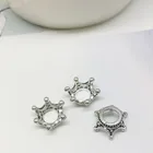 Antique Silver Bronze 3D Crown Pendant Bracelet Necklace Charm DIY Accessory Jewelry