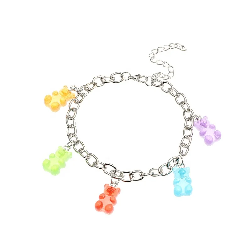 Resin Bear Cartoon Anklet Cute Color Alloy Anklet Individuality Creativity Women's Anklet, Picture
Resin Bear Cartoon Anklet Cute Color Alloy Anklet Individuality Creativity Women's Anklet, Picture